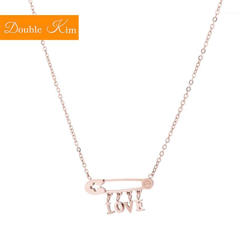 

Letter Love Necklace Pendant Women Titanium Stainless Steel Rose Gold Color Link Chain Necklace Trendy Fashion Girl Jewelry Gift1