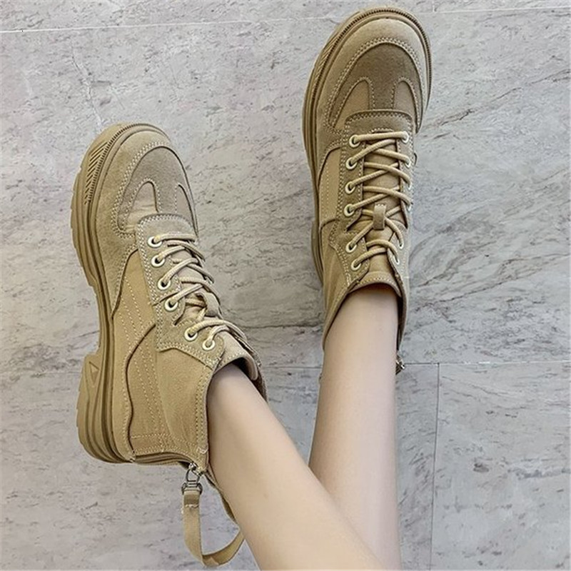 

2021 New Women Booties Woman Wild Fashion Outdoor Shoes Women's Sports Initialization Size -40 4M5P, Khaki.