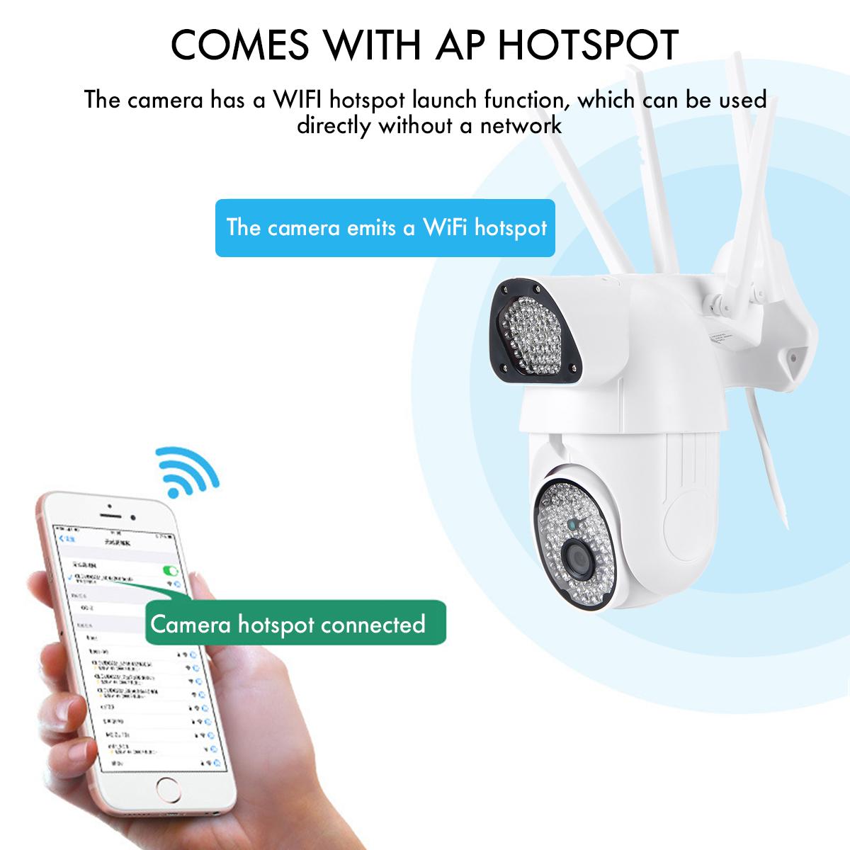 

1080P PTZ IP Camera Wifi Outdoor Speed Dome Wireless Wifi Security Camera Pan Tilt 8X Digital Zoom Network CCTV Surveillance