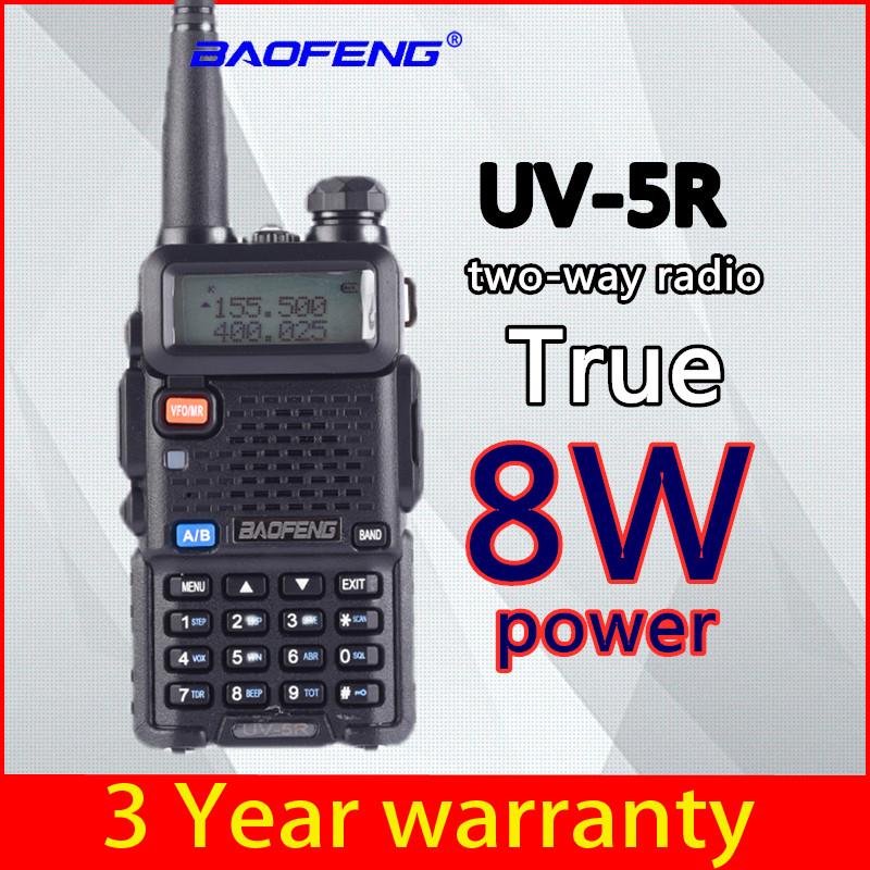 

Baofeng UV 5R 8W True High Powerful Two Way Radio Walkie Talkie CB Ham Portable Radio 10km Long Range UV-5R 8 Watts Hunting