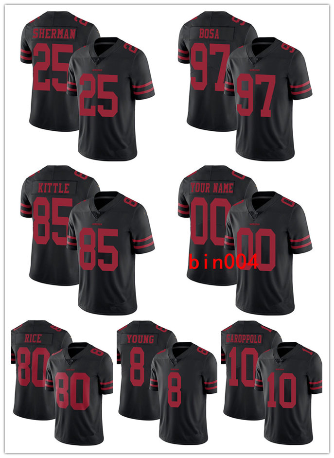 

Jersey San Francisco''49ers''MEN''NFL''Women Bosa Rice Black