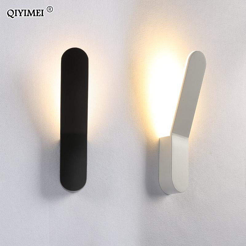 

White Black LED Aluminium wall light LED Wall Lamp Modern Bedroom Light Reading Lighting Indoor Corridor Lamp Porch