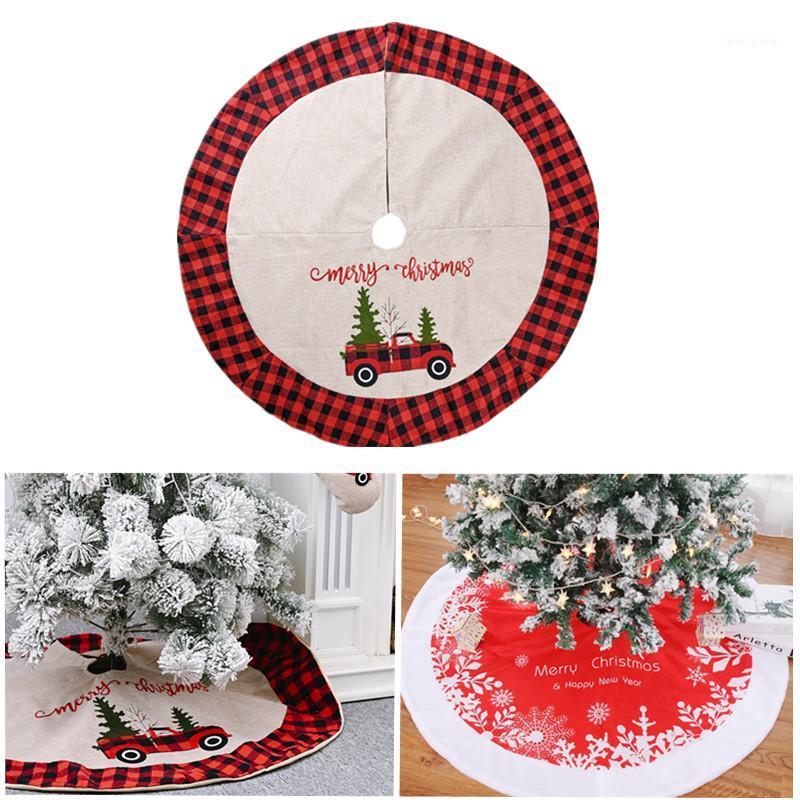 

120cm Christmas Tree Skirt Snowflake New Year Christmas Tree Decorations Xmas Floor Mat Cover Ornaments Decor1