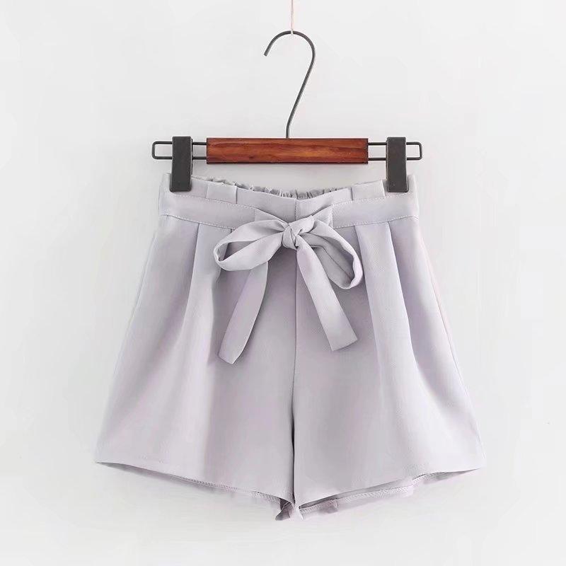 

2021 summer fashion cool self-cultivation slim section solid color comfortable bow ladies shorts 982, 982a