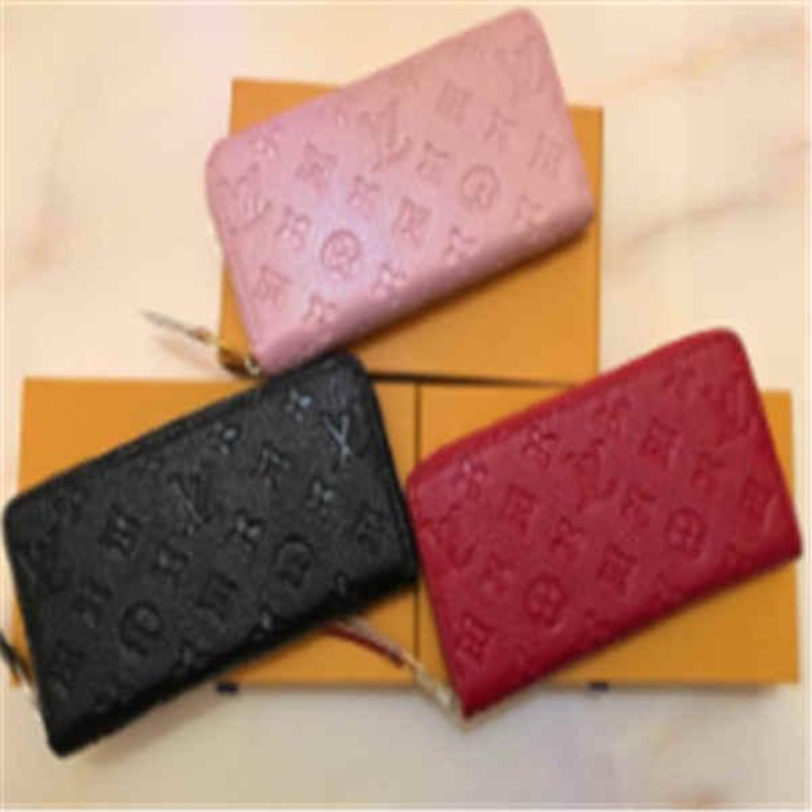 

JOSEPHINE WALLET, Best Quality Women Fashion Long Wallet in Classic Brown Canvas Leather Removable Zipped Pocket for Coins, Dust Bag and Box, Red;black