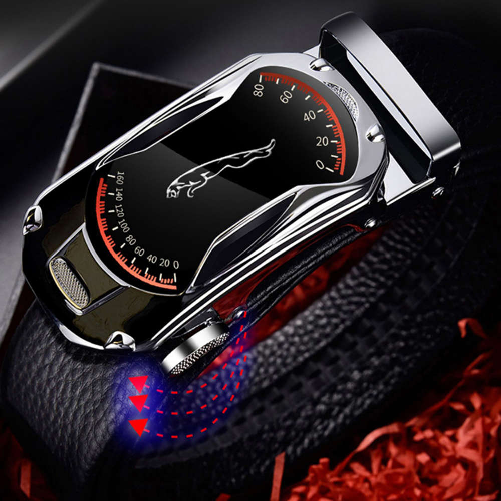 

Quality Plus Size Genuine Leather High Belt Metal Alloy Automatic Buckle Brand Luxury Design Waist Belts for Men Strap Male 2020, Black