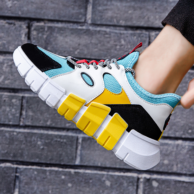 

Casual Lightweight Comfortable Breathable Walking Fashion Sneakers For Men Rubber Non-slip Soft bottom Shoes, Black