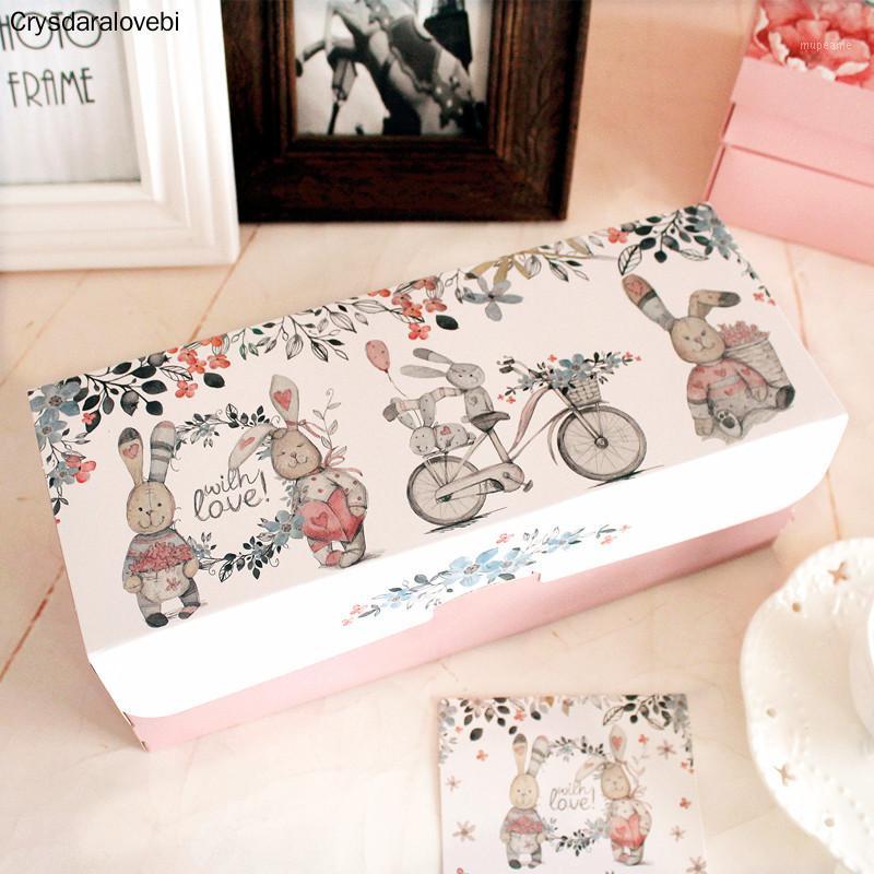 

Hot 27.5*11*10cm 10pcs and friends design Cheese Cake Paper Box Cookie Container gift Packaging Wedding Christmas Use1