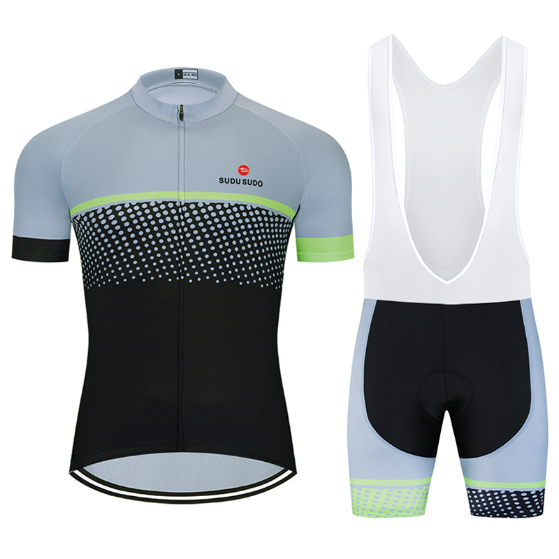 

MOXILYN Cycling Jerseys for Men Cyling Gear Set Bike Clothing Kit Short Sleeves MTB Bicycle Shirts and Cycling Bibs, Green
