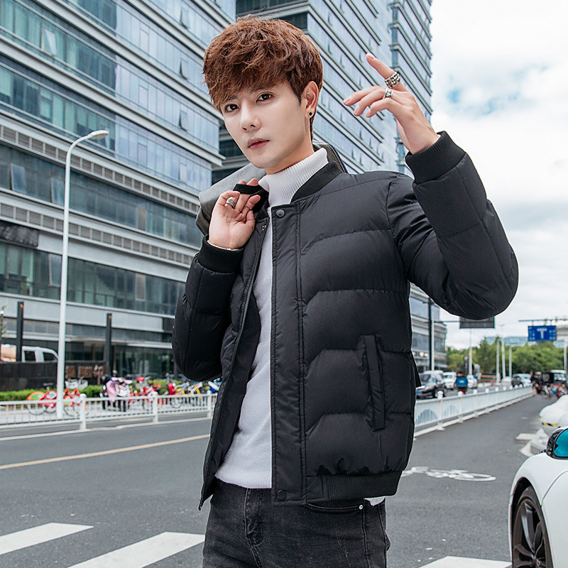 

2021men's Fashionably Thin Social Guy Personality Jacket Winter Coat C9e0, Blue