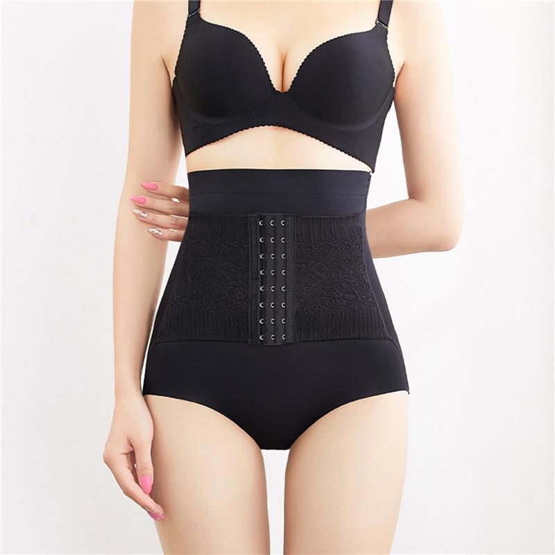 

Sexy Tummy Control Women Shapers High Waist Stretchy Trainer Body Shaper Ladies Abdomen Body Shaping Slimming Underwear, Black