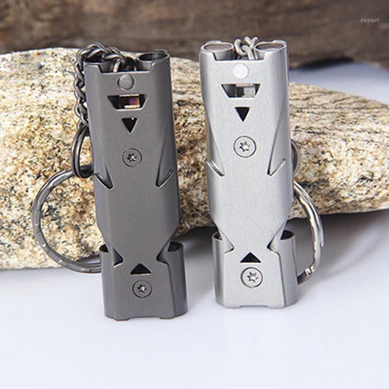 

Outdoor grade Stainless Steel Double Tube High Decibel Whistle Life Whistle for outdoor, survival, movement1