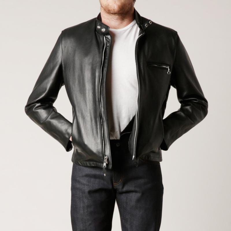 

Free shipping.Japan horsehide jacket,classic cafe racer leather jacket,fashion Man vintage genuine leather coat,motor sales, Black