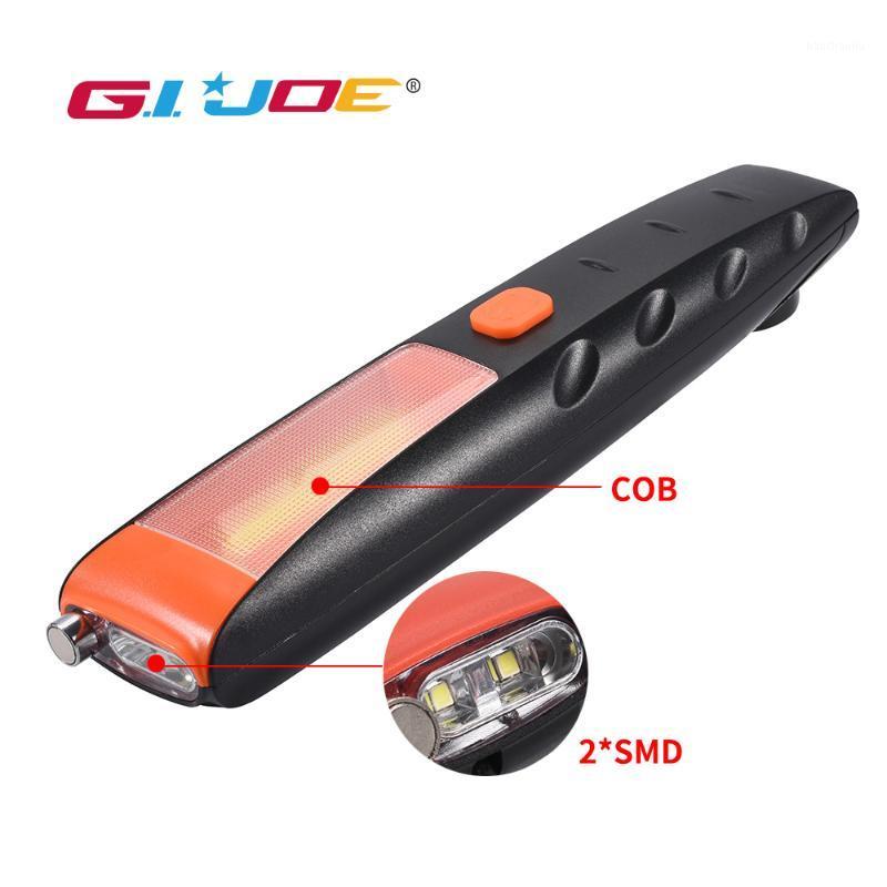 

GIJOE mini cob work light led work lamp adjustable magnetic plastic case hook 2 modes use 3*/built-in battery usb recharge1