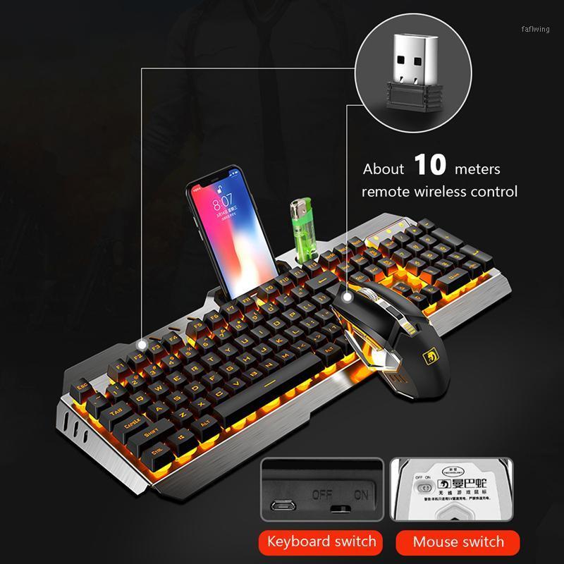 

PC Gaming keyboard and Mouse Wireless keyboard with backlight Gamer kit 2400Dpi Gaming Mouse Set For PC Laptop1