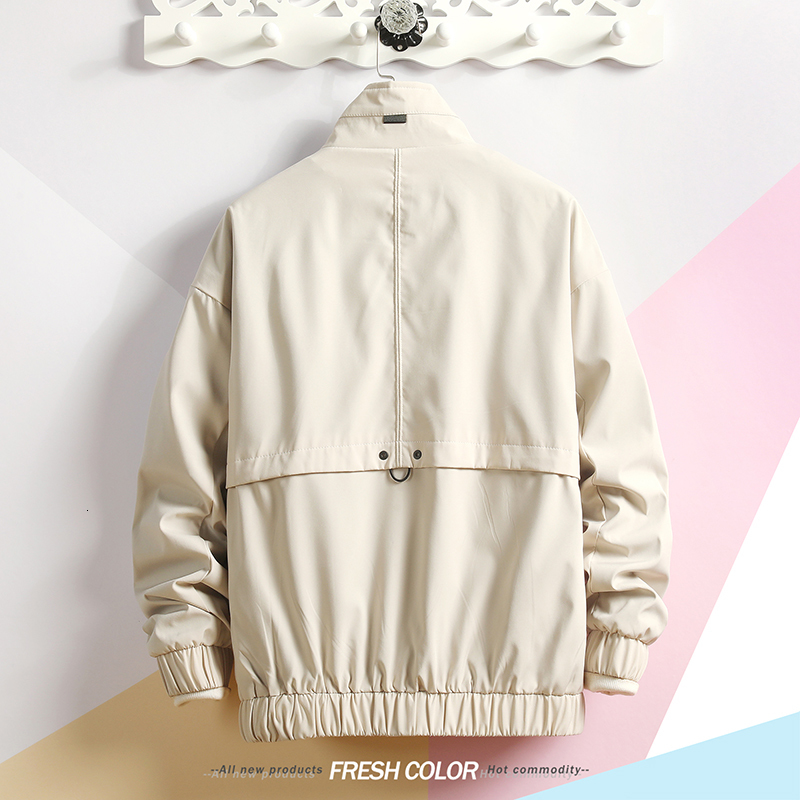 

2021 New Men Windbreaker Garments Coats Business Cultivate Morality Spring Baseball Uniform Jacket 0YUE, Yellow.