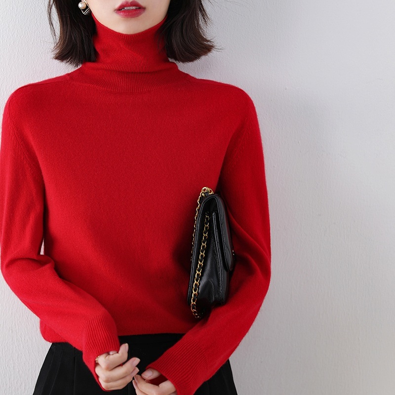 

2021 quality Winter High Goal 100% Cashmere Knitting Sweaters for Woman 5 Standard Colour Pure Pullovers Best Jumpers G247, Black