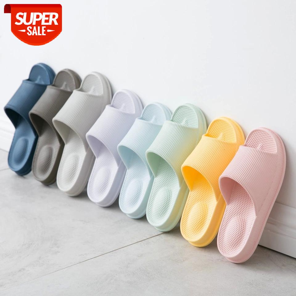 

Platform Shoes Woman Summer EVA Bathroom Slippers Couple Home Flip Flop Korean Thick Bottom Slipper Man slides #1C3C, Light blue