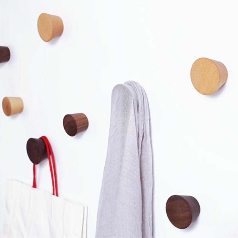 

NEW Wooden hooks Pure natural wood wall hanger creative pastoral simplicity wood coat rack hanger Mural Wallets Wallets