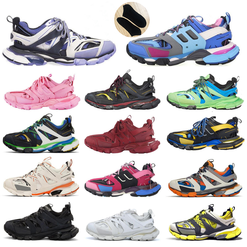 

2020 New Cheap Paris 3.0 Track Triple s Clunky Grey Beige Orange Blue Update Version Designer Sport Sneaker Size 36-45, Box
