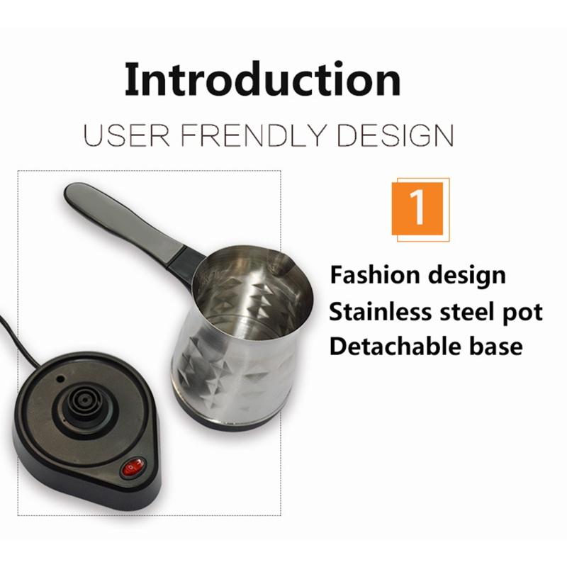 

Electric Turkish Espresso Percolator Coffee Maker Pots EU Plug Kettle Home 35EB