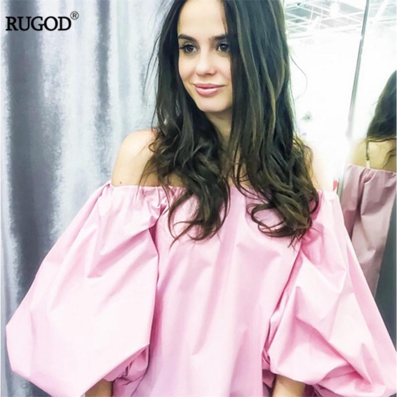 

Ropa Mujer Women Tops 2020 Summer Style Women Blouses Lantern Sleeve Off Shoulder Loose Cotton Female Blusas Feminina Plus Size, Black