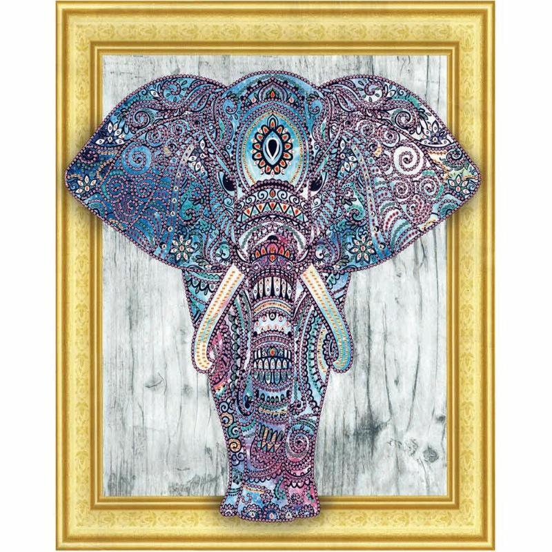 

Special Shaped Diamond Animal Elephant Painting DIY 5D Partial Drill Cross Stitch Kits Crystal Rhinestone Arts Home Decor