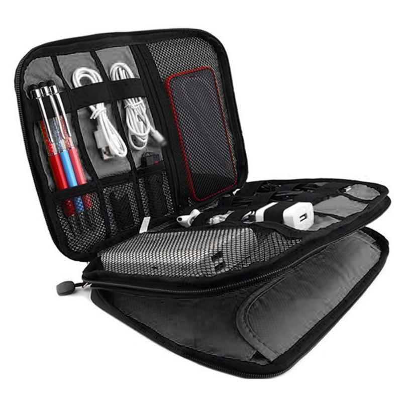 

Double Layer Travel Bag Charging Cable Headset Storage Bag Oxford Cloth Universal Electronics Case Cable Chargers Organizer