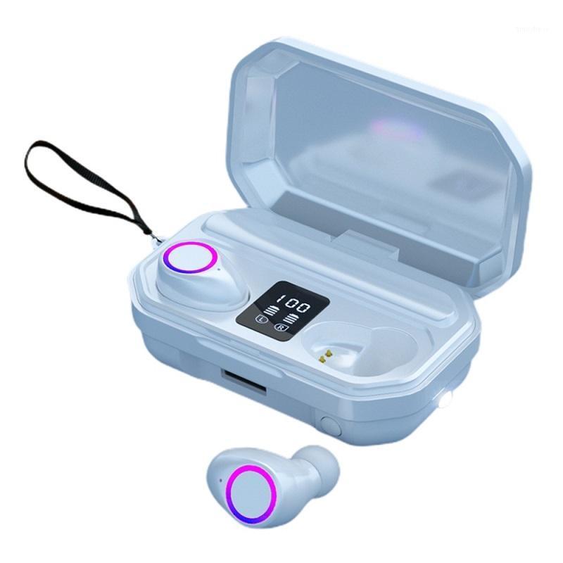 

New TWS Wireless Earbuds Bluetooth Headphone Sports Earphones Gaming Headset Portable Led Display With Power Bank fone de ouvido1, White