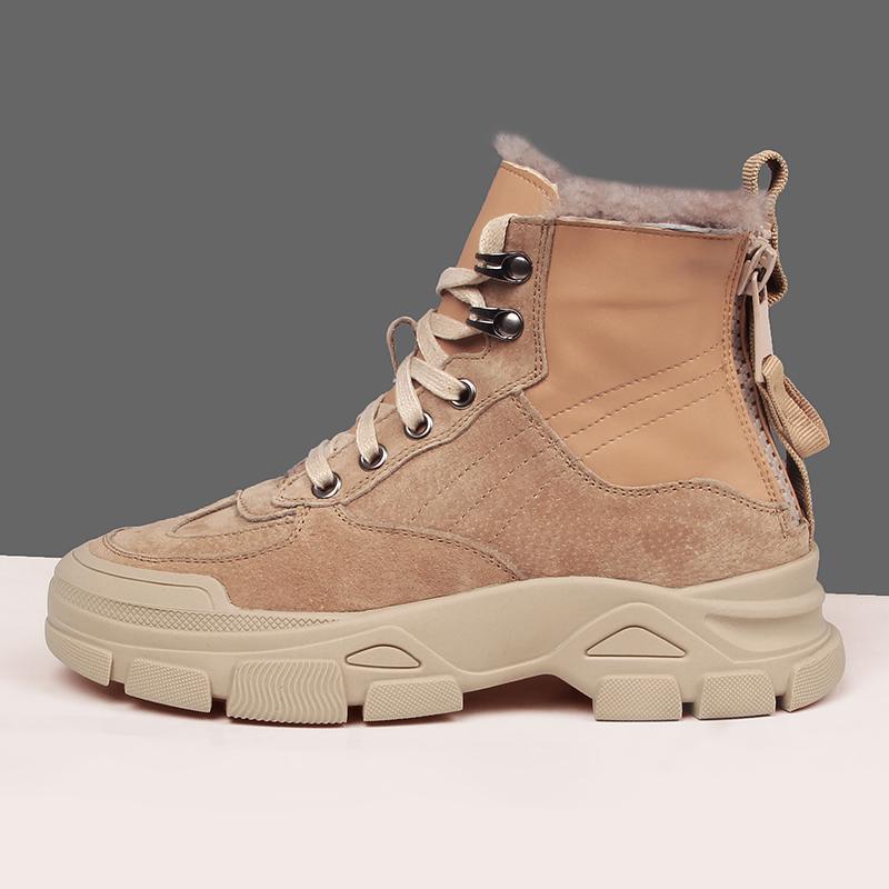 

2021 NEW ARRIVED LADY BOOT LEATHER WOMEN SHOES ANKLE BOOTS FOR WOMEN LACE-UP LADIES ANKLE BOOTS FLAT BOOT CEMENT LADY SHOE, Black