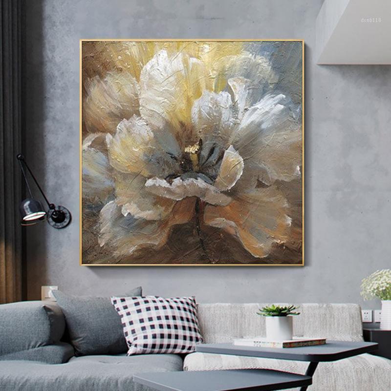 

100% Hand Painted abstract Flower Art Oil Painting On Canvas Wall Art Frameless Picture Decoration For Live Room Home Decor Gift1