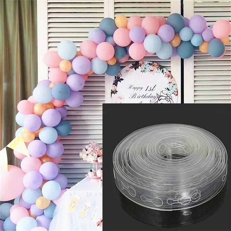 

5M/lot Convenient Accessories Balloon Chain 160Holes Wedding Birthday Balloons Backdrop Decor Accessories Seal