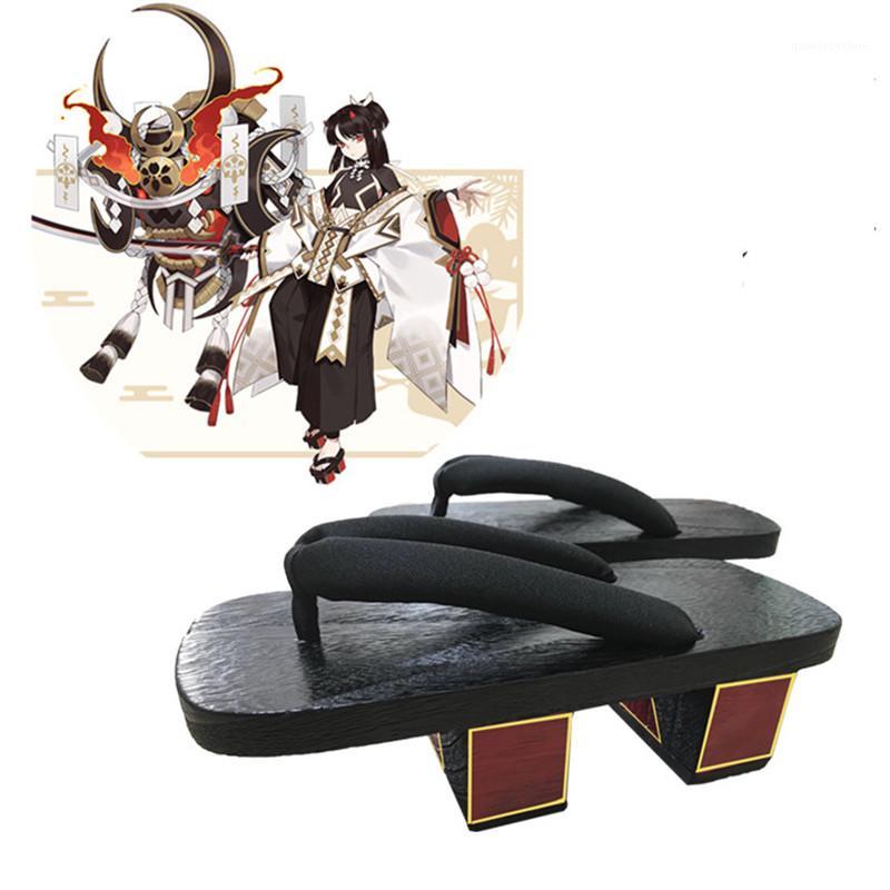 

Whoholl Unisex Woman Paulownia Wooden Japanese Traditional Geta Man Naruto Ninja Cosplay Shoes Flip Flops Outdoor Sandals1, Black