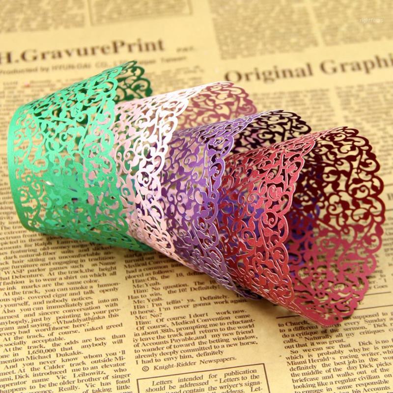 

Wholesale- 12Pcs/set Wedding Birthday Filigree Vine Cupcake Wrappers Wraps Wedding Birthday Party Baby Shower Cases1