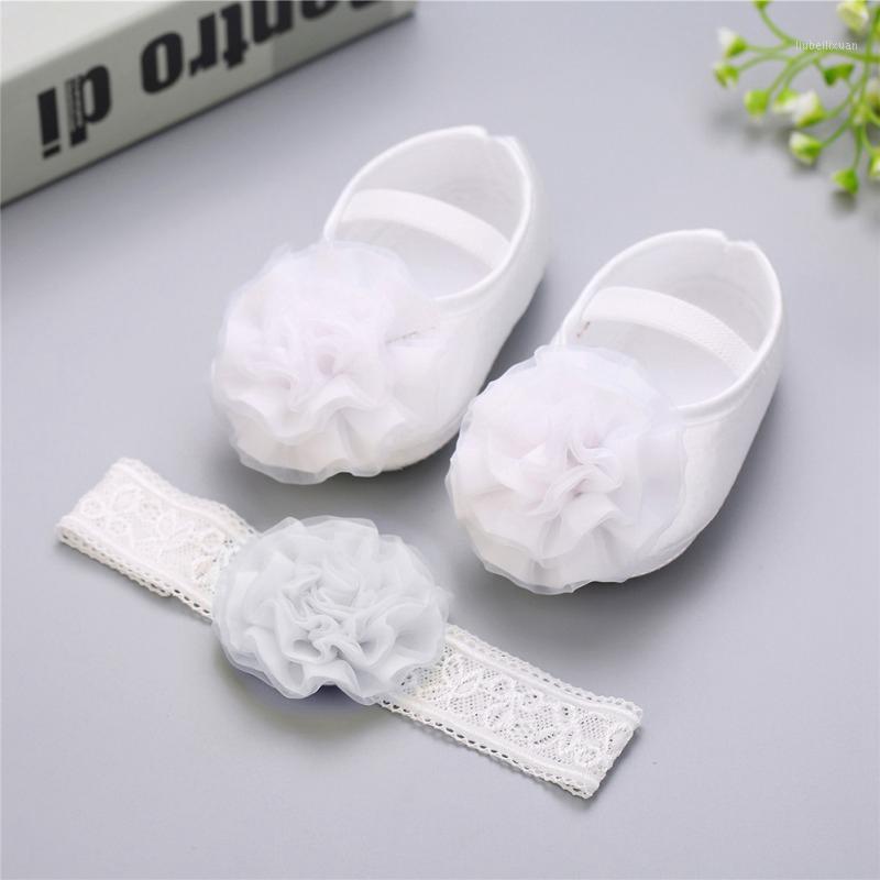 

2Pcs/sets Infants Baby Girl Flower Princess Rose Shoes +Floral Headwear Baby Girls First Walkers1, Pink