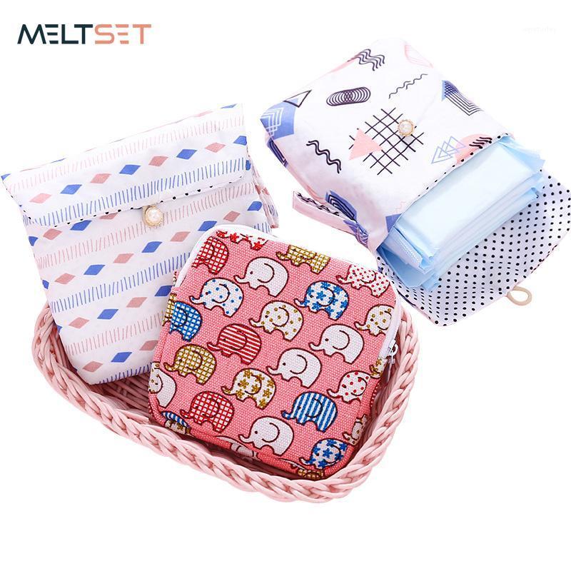 

Cartoon Pattern Sanitary Napkin Bag Mini Pouch Small Women Cotton Bag Girl Sanitary Pad Storage Coin Cash Purse Pouch1