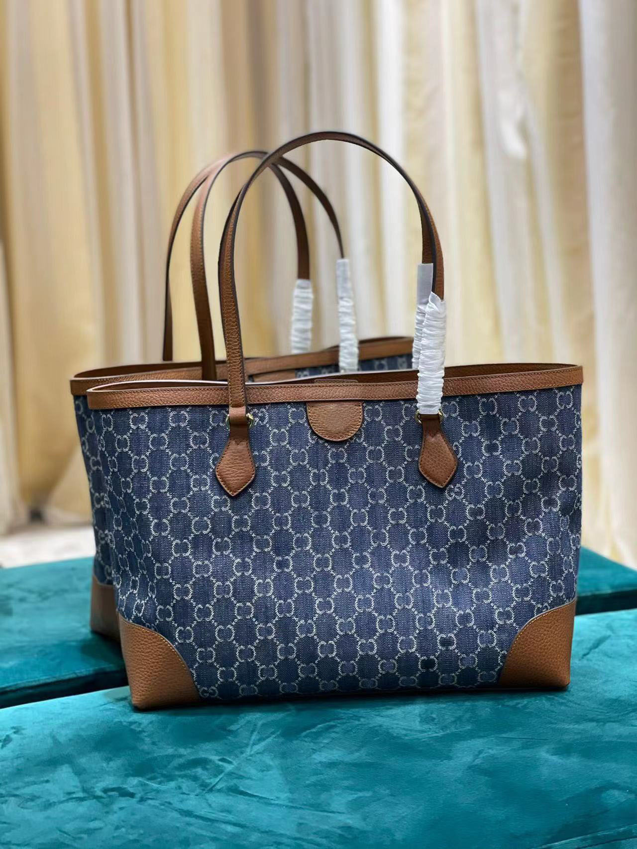 

Casual Ladies Tote Fashion Shopping Luxury Large Capacity Women Shoulder Bag Denim Fabric High Quality All Match Storage Bags xwl