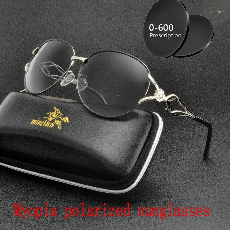 

Sunglasses Prescription Finished Polarized Myopia Black Gary Lens Women Butterfly Short Sighted Optics Eyewear FML1