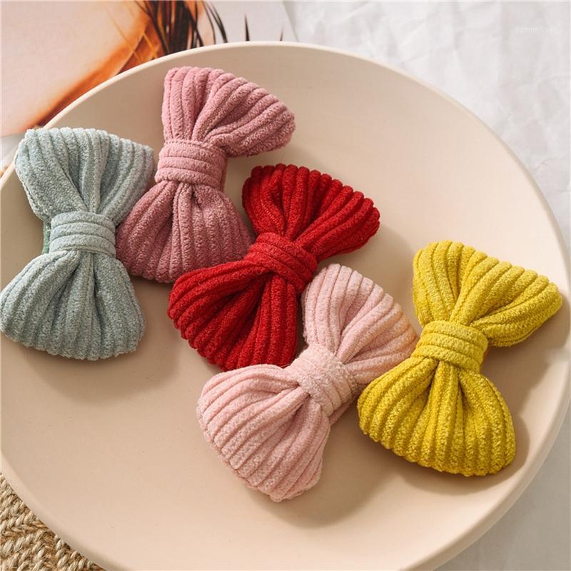 

Baby Hair Clips Bow Women Girls Hairpins Corduroy Kids Candy Color Hair Accessories Chldren Barrette Fashion Pins Hairclip1, Yellow