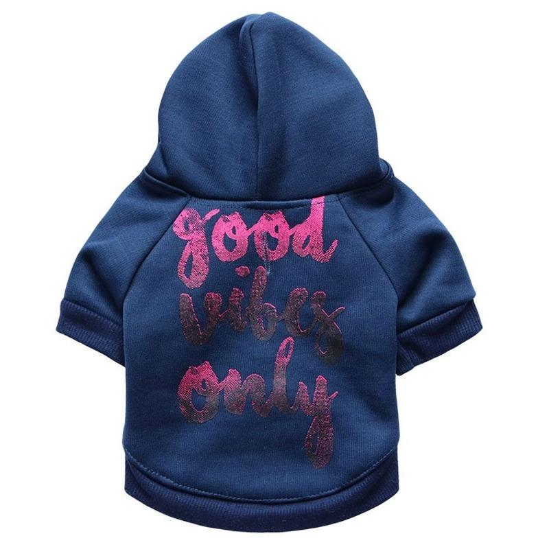 

Solid Pet Dog Clothes Letter Clothings Dogs Hoodies Super Small Clothing Cute Good Only Print Autumn Winter Green Ropa Perro
