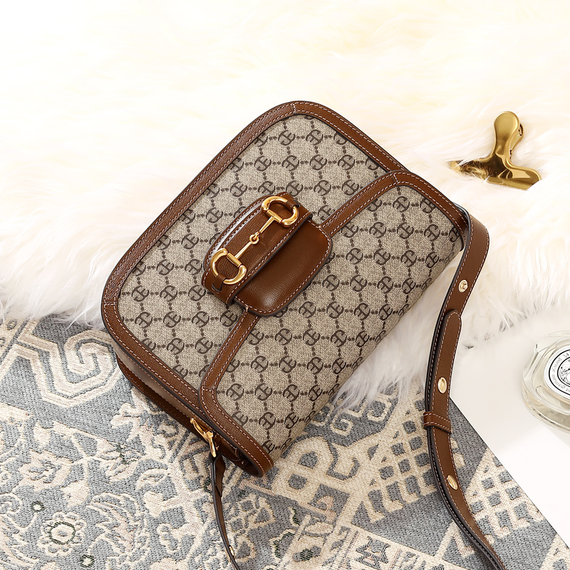 

Female Sachet Celebrity Style 1955 Saddle Bag New 2020 Retro Messenger Bag Underarm Bag Female Fashion, Brown brown