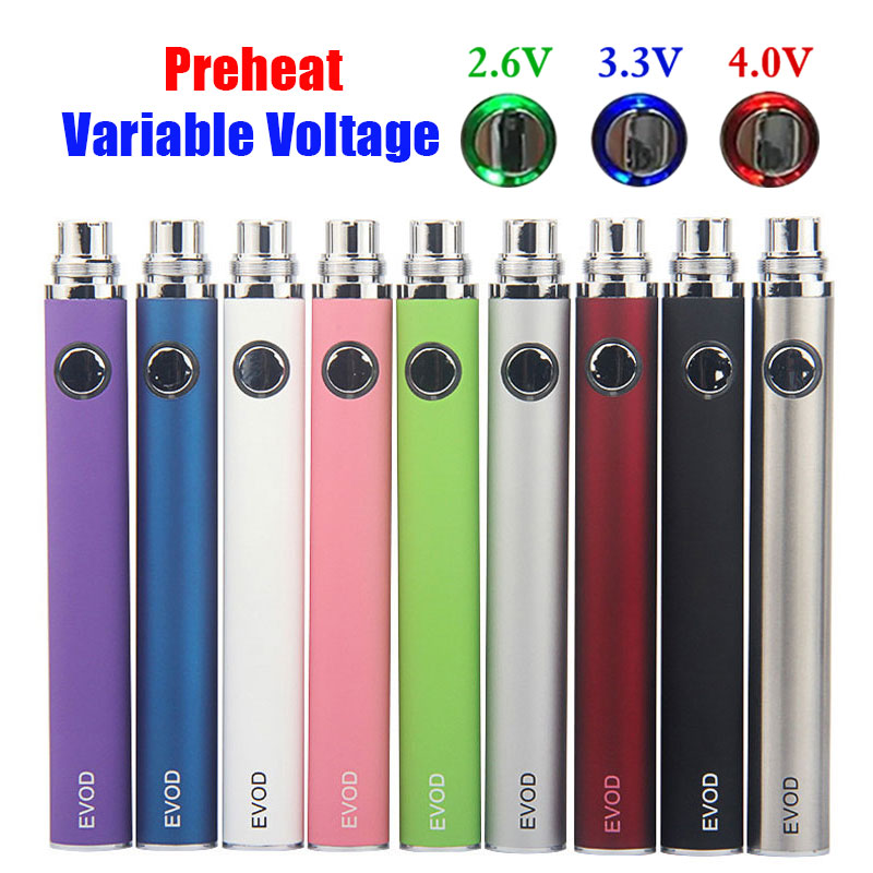 

Variable Voltage EVOD Vaporizer Pen eGo Battery 650mAh 900mAh 1100mAh eCig Vapor Batteries for MT3 CE4 CE5 Vape Atomizer