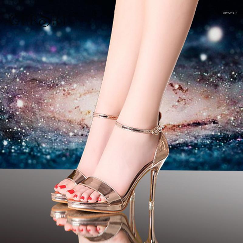 

Gersri Sexy Women Sandals Open Toe Party Wedding Shoes 2021 Summer High Heel Sandals Shoes Gold Color Skirt New1, Silver