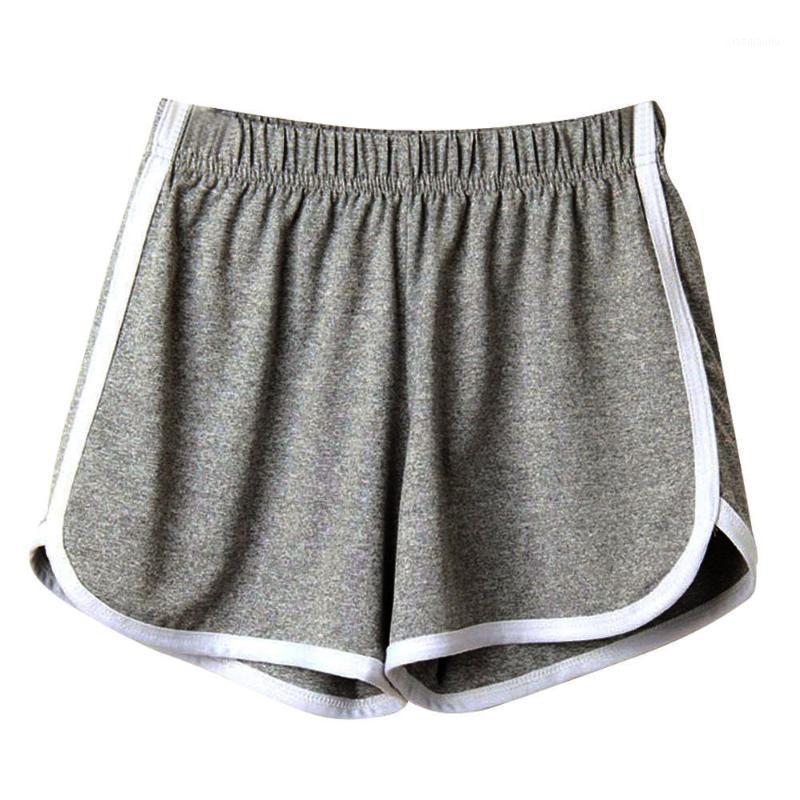 

2020 New Summer black grey sport Shorts Women Casual Shorts Workout Waistband Skinny Short Gym Women Short Sport Femme311, Gray