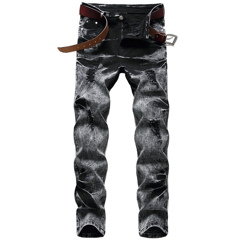 

Denim Designer MOTO BIKE Straight Jeans For Men'S Size 28-38 40 42 2020 Autumn Spring HIP HOP Punk Rock Streetwear Trouers kg-19, 920