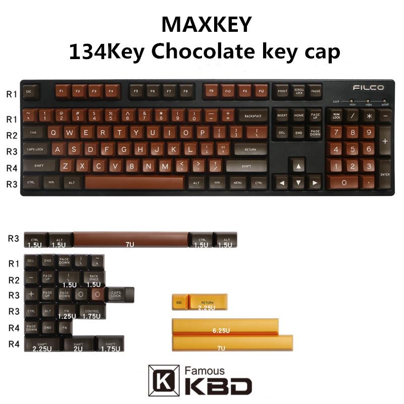 

Maxkey SA keycap two color injection ABS material 134 key is suitable for most mechanical keyboards