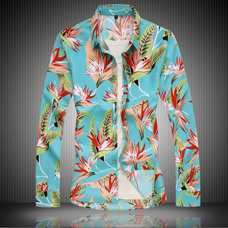 

2021 New Fashion Spring Autumn Fall Long Sleeve Floral Print Shirts Clothes SYP5, 401 1