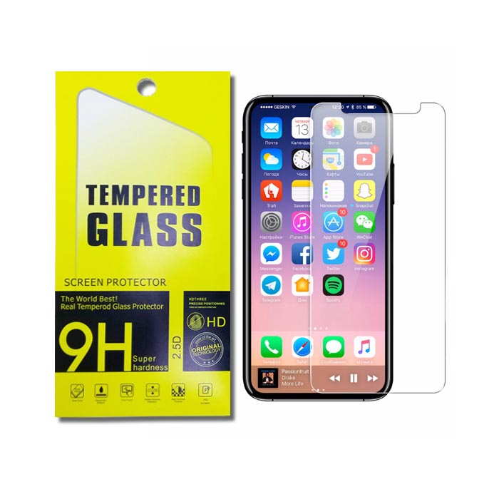 

Screen Protector for iPhone 12 11 Pro Max XS Max XR Tempered Glass for iPhone 7 8 Plus LG stylo 5 Moto E6 Protector 0.33mm with Paper Box