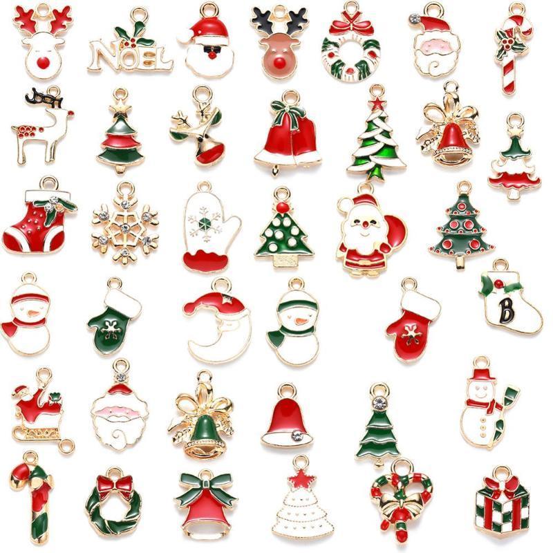 

1 set Alloy Enamel Pendants Light Gold Mixed Color for Christmas ,Size:12~27x7.5~19x1~3mm, Hole: 1.4~2mm,38pcs/set1
