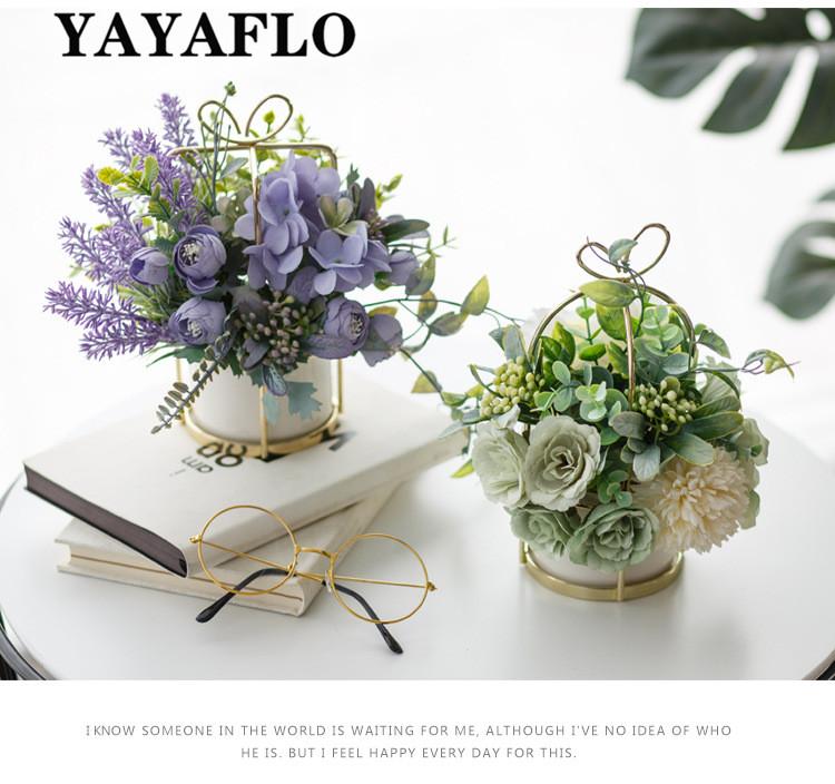 

Artificial Flowers Hydrangea Pink Silk Peony Potted Plant Indoor Home Decoration Accessories Free Shipping Craft Fake Flower, C5